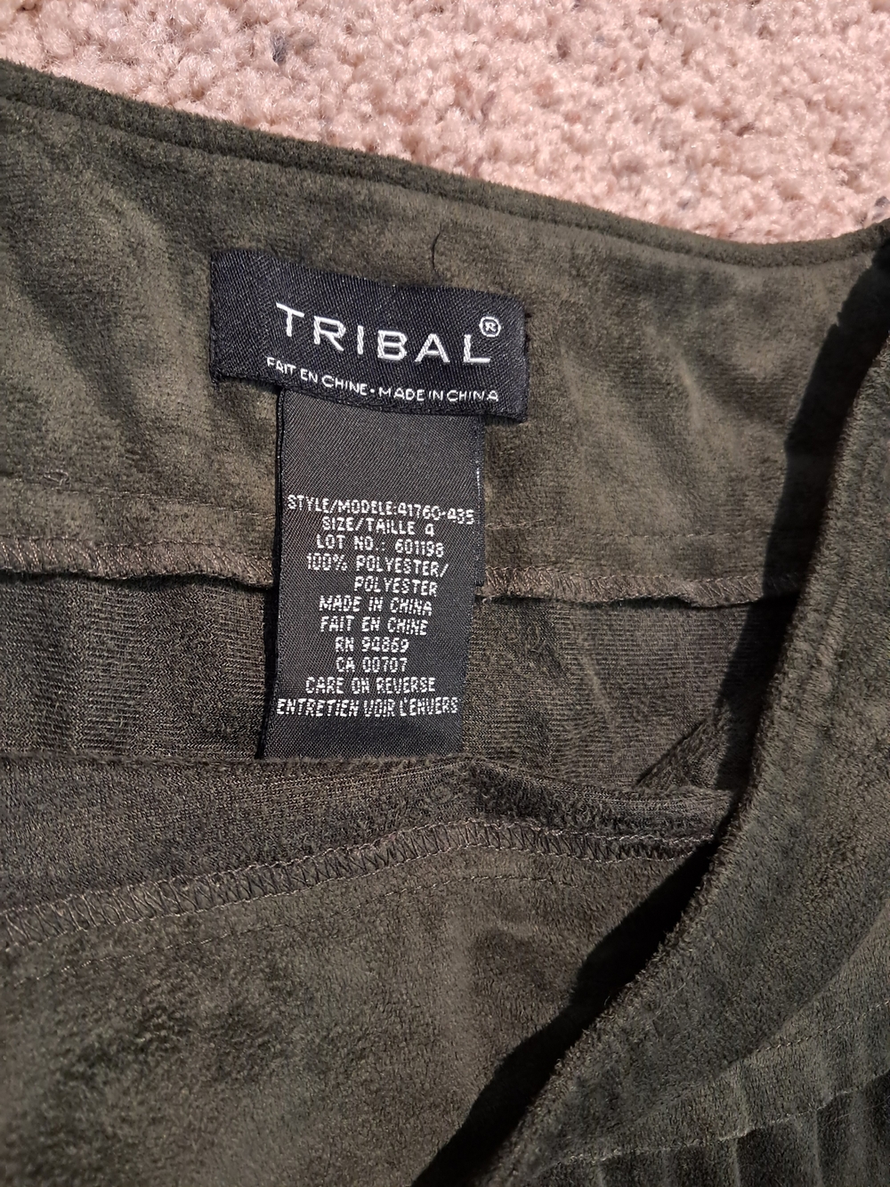 Tribal Olive Green Tiered Maxi Skirt - Picture 9 of 16